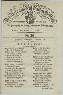 Der Bote aus dem Riesen-Gebirge : als Fortsetzung der Königl. privilegirten Gebirgsblätter : eine Wochenschrift für alle Stände. Jg.22, No. 38 (18 September 1834) + dod.