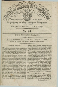 Der Bote aus dem Riesen-Gebirge : als Fortsetzung der Königl. privilegirten Gebirgsblätter : eine Wochenschrift für alle Stände. Jg.22, No. 45 (6 November 1834) + dod.