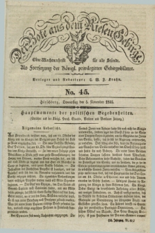 Der Bote aus dem Riesen-Gebirge : als Fortsetzung der Königl. privilegirten Gebirgsblätter : eine Wochenschrift für alle Stände. Jg.23, No. 45 (5 November 1835) + dod.