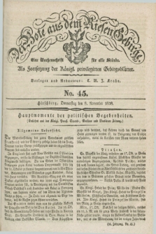 Der Bote aus dem Riesen-Gebirge : als Fortsetzung der Königl. privilegirten Gebirgsblätter : eine Wochenschrift für alle Stände. Jg.26, No. 45 (8 November 1838) + dod.