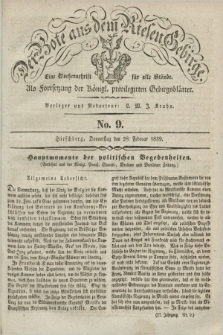 Der Bote aus dem Riesen-Gebirge : als Fortsetzung der Königl. privilegirten Gebirgsblätter : eine Wochenschrift für alle Stände. Jg.27, No. 9 (28 Februar 1839) + dod.