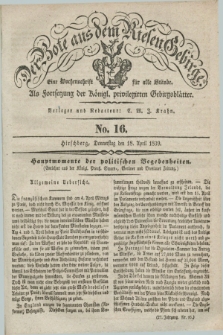 Der Bote aus dem Riesen-Gebirge : als Fortsetzung der Königl. privilegirten Gebirgsblätter : eine Wochenschrift für alle Stände. Jg.27, No. 16 (18 April 1839) + dod.