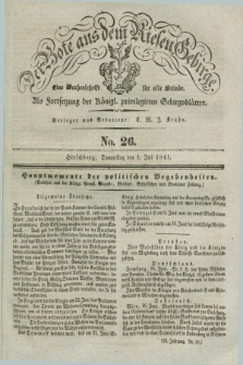 Der Bote aus dem Riesen-Gebirge : als Fortsetzung der Königl. privilegirten Gebirgsblätter : eine Wochenschrift für alle Stände. Jg.29, No. 26 (1 Juli 1841) + dod.