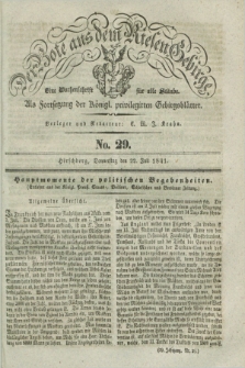 Der Bote aus dem Riesen-Gebirge : als Fortsetzung der Königl. privilegirten Gebirgsblätter : eine Wochenschrift für alle Stände. Jg.29, No. 29 (22 Juli 1841) + dod.