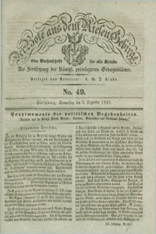 Der Bote aus dem Riesen-Gebirge : als Fortsetzung der Königl. privilegirten Gebirgsblätter : eine Wochenschrift für alle Stände. Jg.29, No. 49 (9 Dezember 1841) + dod.