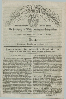 Der Bote aus dem Riesen-Gebirge : als Fortsetzung der Königl. privilegirten Gebirgsblätter : eine Wochenschrift für alle Stände. Jg.31, No. 4 (26 Januar 1843) + dod.