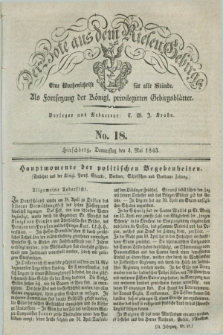 Der Bote aus dem Riesen-Gebirge : als Fortsetzung der Königl. privilegirten Gebirgsblätter : eine Wochenschrift für alle Stände. Jg.31, No. 18 (4 Mai 1843) + dod.