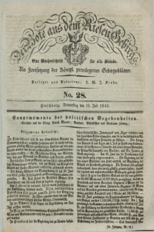 Der Bote aus dem Riesen-Gebirge : als Fortsetzung der Königl. privilegirten Gebirgsblätter : eine Wochenschrift für alle Stände. Jg.31, No. 28 (13 Juli 1843) + dod.