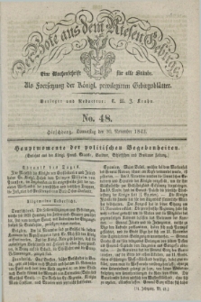 Der Bote aus dem Riesen-Gebirge : als Fortsetzung der Königl. privilegirten Gebirgsblätter : eine Wochenschrift für alle Stände. Jg.31, No. 48 (30 November 1843) + dod.