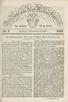 Der Bote aus dem Riesen-Gebirge : eine Zeitschrift für alle Stände. Jg.37, Nr. 4 (13 Januar 1849) + dod.