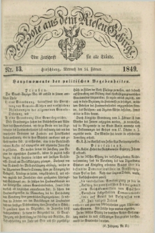 Der Bote aus dem Riesen-Gebirge : eine Zeitschrift für alle Stände. Jg.37, Nr. 13 (14 Februar 1849) + dod.