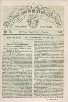 Der Bote aus dem Riesen-Gebirge : eine Zeitschrift für alle Stände. Jg.37, Nr. 76 (22 September 1849) + dod.
