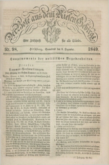 Der Bote aus dem Riesen-Gebirge : eine Zeitschrift für alle Stände. Jg.37, Nr. 98 (8 Dezember 1849) + dod.