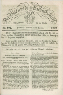 Der Bote aus dem Riesen-Gebirge : eine Zeitschrift für alle Stände. Jg.37, Nr. 102 (22 Dezember 1849) + dod.