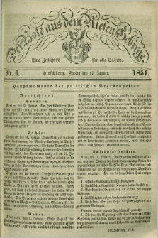 Der Bote aus dem Riesen-Gebirge : eine Zeitschrift für alle Stände. Jg.39, Nr. 6 (17 Januar 1851) + dod.