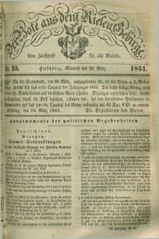 Der Bote aus dem Riesen-Gebirge : eine Zeitschrift für alle Stände. Jg.39, Nr. 25 (26 März 1851) + dod.