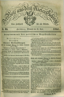 Der Bote aus dem Riesen-Gebirge : eine Zeitschrift für alle Stände. Jg.39, Nr. 35 (30 April 1851) + dod.