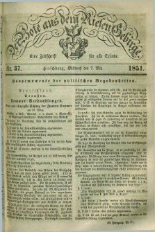 Der Bote aus dem Riesen-Gebirge : eine Zeitschrift für alle Stände. Jg.39, Nr. 37 (7 Mai 1851) + dod.