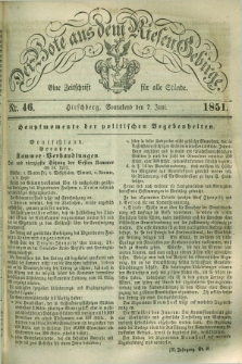 Der Bote aus dem Riesen-Gebirge : eine Zeitschrift für alle Stände. Jg.39, Nr. 46 (7 Juni 1851) + dod.