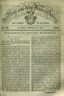 Der Bote aus dem Riesen-Gebirge : eine Zeitschrift für alle Stände. Jg.39, Nr. 55 (9 Juli 1851) + dod.