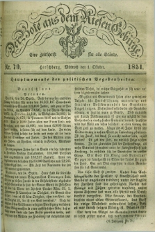 Der Bote aus dem Riesen-Gebirge : eine Zeitschrift für alle Stände. Jg.39, Nr. 79 (1 Oktober 1851) + dod.
