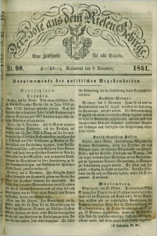 Der Bote aus dem Riesen-Gebirge : eine Zeitschrift für alle Stände. Jg.39, Nr. 90 (8 November 1851) + dod.