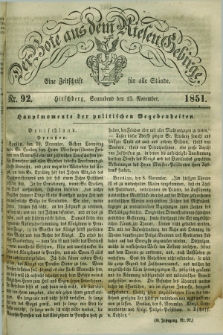 Der Bote aus dem Riesen-Gebirge : eine Zeitschrift für alle Stände. Jg.39, Nr. 92 (15 November 1851) + dod.