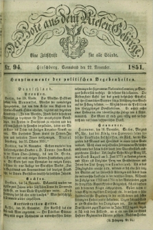 Der Bote aus dem Riesen-Gebirge : eine Zeitschrift für alle Stände. Jg.39, Nr. 94 (22 November 1851) + dod.