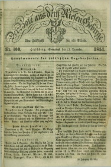 Der Bote aus dem Riesen-Gebirge : eine Zeitschrift für alle Stände. Jg.39, Nr. 100 (13 Dezember 1851) + dod.