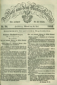 Der Bote aus dem Riesen-Gebirge : eine Zeitschrift für alle Stände. Jg.40, Nr. 34 (28 April 1852) + dod.