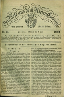 Der Bote aus dem Riesen-Gebirge : eine Zeitschrift für alle Stände. Jg.40, Nr. 54 (7 Juli 1852) + dod.
