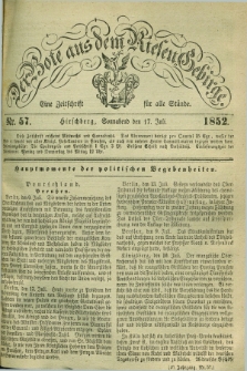 Der Bote aus dem Riesen-Gebirge : eine Zeitschrift für alle Stände. Jg.40, Nr. 57 (17 Juli 1852) + dod.