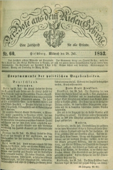 Der Bote aus dem Riesen-Gebirge : eine Zeitschrift für alle Stände. Jg.40, Nr. 60 (28 Juli 1852) + dod.