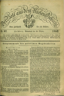 Der Bote aus dem Riesen-Gebirge : eine Zeitschrift für alle Stände. Jg.40, Nr. 87 (30 Oktober 1852) + dod.