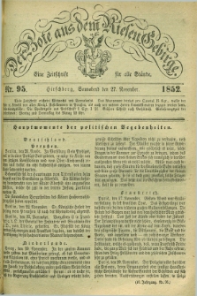 Der Bote aus dem Riesen-Gebirge : eine Zeitschrift für alle Stände. Jg.40, Nr. 95 (27 November 1852) + dod.