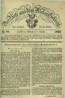 Der Bote aus dem Riesen-Gebirge : eine Zeitschrift für alle Stände. Jg.40, Nr. 96 (1 Dezember 1852) + dod.