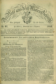Der Bote aus dem Riesen-Gebirge : eine Zeitschrift für alle Stände. Jg.40, Nr. 97 (4 Dezember 1852) + dod.