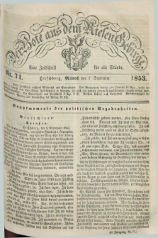 Der Bote aus dem Riesen-Gebirge : eine Zeitschrift für alle Stände. Jg.41, Nr. 71 (7 September 1853) + dod.