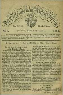 Der Bote aus dem Riesen-Gebirge : eine Zeitschrift für alle Stände. Jg.42, Nr. 4 (14 Januar 1854) + dod.
