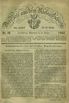Der Bote aus dem Riesen-Gebirge : eine Zeitschrift für alle Stände. Jg.42, Nr. 12 (11 Februar 1854) + dod.