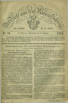 Der Bote aus dem Riesen-Gebirge : eine Zeitschrift für alle Stände. Jg.42, Nr. 14 (18 Februar 1854) + dod.