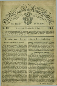Der Bote aus dem Riesen-Gebirge : eine Zeitschrift für alle Stände. Jg.42, Nr. 28 (8 April 1854) + dod.