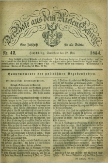 Der Bote aus dem Riesen-Gebirge : eine Zeitschrift für alle Stände. Jg.42, Nr. 42 (27 Mai 1854) + dod.