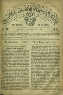 Der Bote aus dem Riesen-Gebirge : eine Zeitschrift für alle Stände. Jg.42, Nr. 49 (21 Juni 1854) + dod.