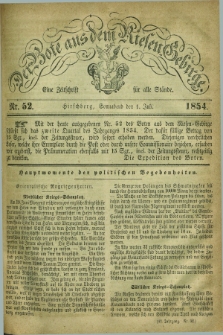 Der Bote aus dem Riesen-Gebirge : eine Zeitschrift für alle Stände. Jg.42, Nr. 52 (1 Juli 1854) + dod.