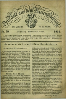 Der Bote aus dem Riesen-Gebirge : eine Zeitschrift für alle Stände. Jg.42, Nr. 79 (4 Oktober 1854) + dod.