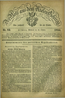 Der Bote aus dem Riesen-Gebirge : eine Zeitschrift für alle Stände. Jg.42, Nr. 83 (18 Oktober 1854) + dod.