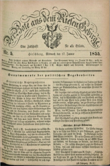 Der Bote aus dem Riesen-Gebirge : eine Zeitschrift für alle Stände. Jg.43, Nr. 5 (17 Januar 1855) + dod.