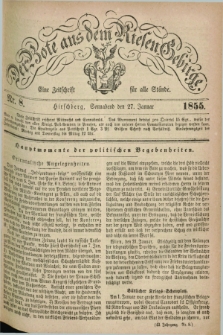 Der Bote aus dem Riesen-Gebirge : eine Zeitschrift für alle Stände. Jg.43, Nr. 8 (27 Januar 1855) + dod.