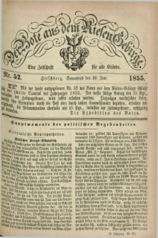 Der Bote aus dem Riesen-Gebirge : eine Zeitschrift für alle Stände. Jg.43, Nr. 52 (30 Juni 1855) + dod.